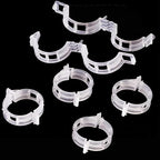 Trellis Clips for Climbing Plants Outdoor,Plant Support Clips Reusable Garden Clips,Tomato Clips, Plastic Trellis Clips,Garden Plant Clips to Grow Upright Makes Plants (50, White)