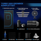 Grow Tent Kit Complete System 3x3 ft, 320W LED Grow Light with LM301H EVO & Sunrise Timer, 1680D High-Reflective Mylar Tent, 4 Inch Smart Ventilation System with Carbon Filter & Clip Fan