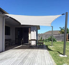SUNNY GUARD Sun Shade Sail 12'x12' Rectangle Grey-White UV Block Sunshade for Backyard Yard Deck Patio Garden Outdoor Activities and Facility(We Make Custom Size)