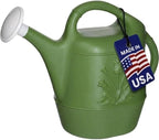 PMU 2 Gallon Watering Can - Garden Watering Can for Indoor & Outdoor Plants - Plastic Water Can with Detachable Sprinkler Head - Large Water Pot, Made in USA - Sage Green Pkg/1