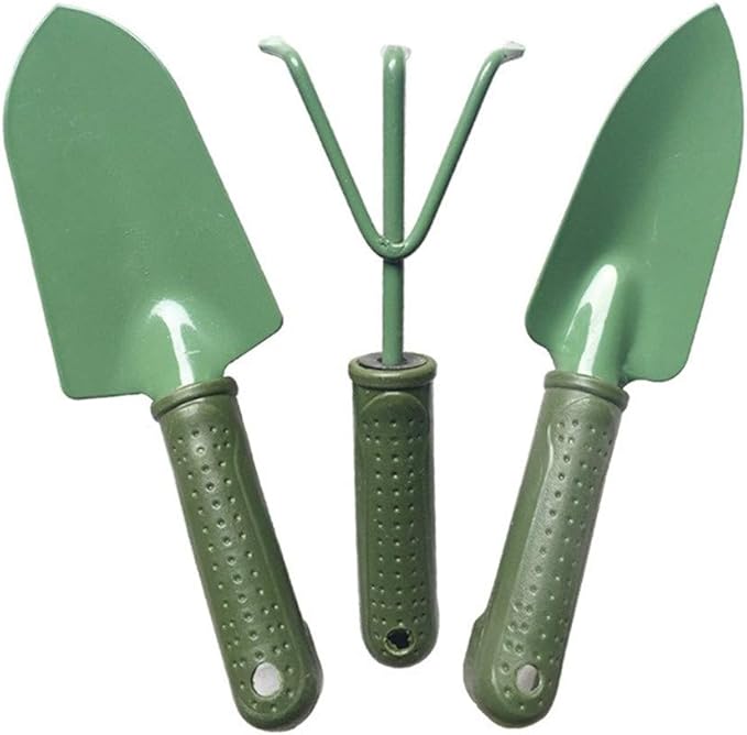 3PCS Mini Garden Tools Sets Durable Gardening Hand Tool Ergonomic & Rust Resistant for Women Kid Men Gardener