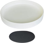Plant Saucer White Ceramic Deep Pot Tray - 1 Pack 15 inch, Planter Saucers Water Drip Trays for Indoors Outdoor, Thick Durable Sturdy Flower Pot Saucers for Glazing Pots Base, (15"/13.5"-Size)