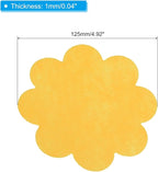 PATIKIL 5 Inch Plant Pot Hole Pad, 30 Pack Non-Woven Fabric Flower Shape Bonsai Bottom Soil Mat, Yellow