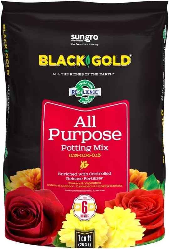 SunGro Horticulture Potting Mix - All Purpose Potting Soil - 1 CF - Plastic