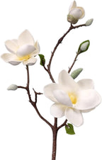 Artificial Flowers for Decoration,Simulated Flowers Simulation Big Magnolia Artificial Flower Orchid Fake Flowers Plant Living Room Home Wedding Decoration(White)
