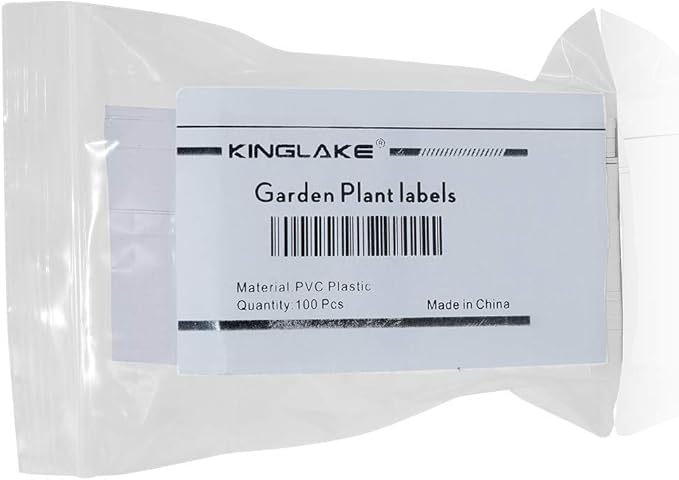 KINGLAKE 100 Pcs 4 Inch Plastic Plant Garden Labels Pot Marker Nursery Garden Stake Tags White