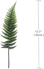 PASYOU Artificial Foliage Plants, Fake Plastic Grass Faux Shrubs Simulation Fern Leaf Real Decoration for Indoor Outdoor Home Decor Garden Party Balcony Patio Planter Filler DIY - Ferns Leaves 10 Pcs