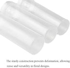 HAHIYO 10PCs 4.3X1.5inch 60ml Transparent Plastic Floral Tubes Floral Water Tubes Flower Vials with Silicone Cap for Plants Fresh Flowers Arrangement Decoration Milkweed Cutting Florist Supplies