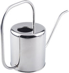 Fasmov 51 Oz Stainless Steel Watering Can Modern Style Watering Pot, Watering Can with Long Spout for Easy Pour, Water Outdoor Garden, Indoor Plant (Silver)