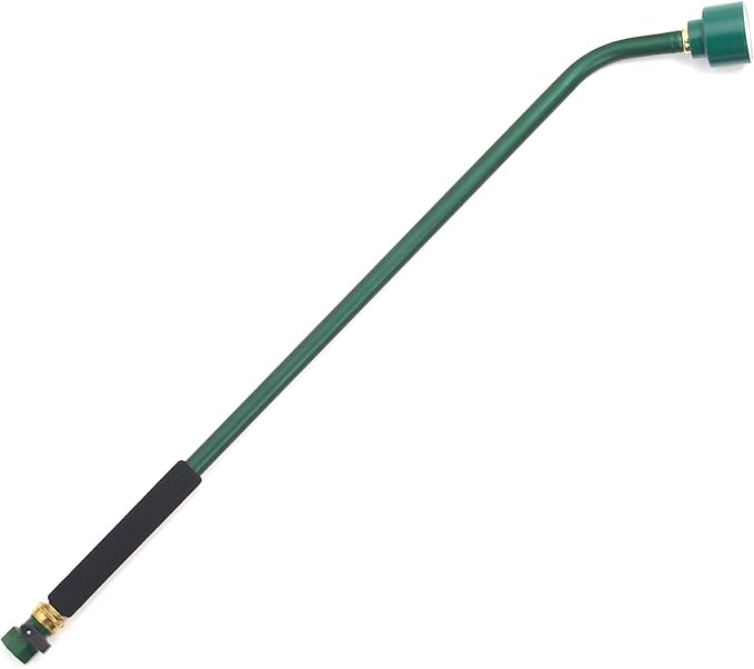 Dramm Sunrise Soft Rain Watering Spray Wand – 30” Long, Green – Gentle Full-Flow Spray with Shut-Off Valve & 8” Foam Grip – Lightweight & Durable for Gardens, Hanging Baskets & Planters