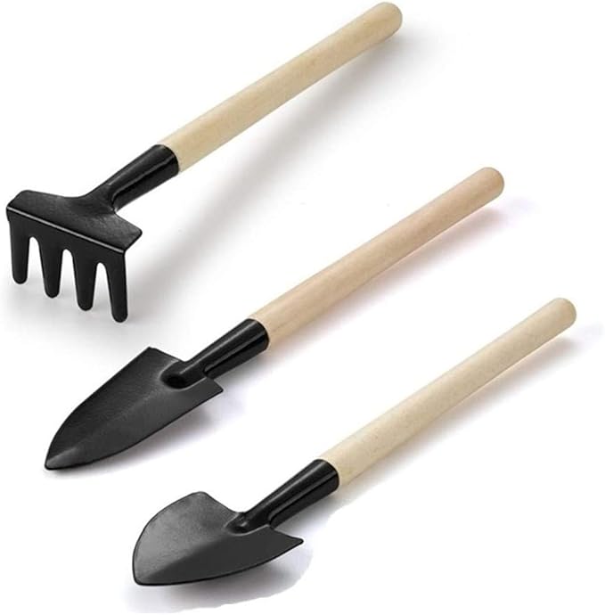 3PCS Mini Garden Tools Sets Durable Gardening Hand Tool Ergonomic & Rust Resistant for Women Kid Men Gardener