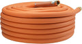 WiseFlow Garden Hose 100FT x 3/4", Heavy Duty Rubber Hose, Water Hose with Five Layered Braiding, Male Female Fittings, 1000PSI Burst, 300PSI Working (Orange)