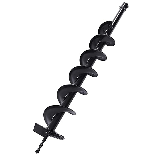 DYRABREST Auger Drill Bit 4''Garden Plant Flower Bulb Auger Spiral Hole Drill for Post Holes Replacement Earth Digger Planting Drill