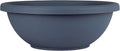 The HC Companies Shallow Planter with Drainage - Contemporary Garden Bowl Planter for Flowers, Herbs & More - Round Succulent Planter Pot for Indoors and Outdoors (20" Slate Blue, Pack of 1)