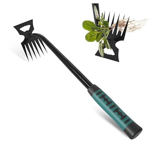Weed Remover Tool,2-in-1 Portable Hand Weeding Tool with 6 Teeth,Portable Garden Weeder Tool,2026 New Gardening Weeding Tools,for Garden Hand Tools for Garden, Backyard, Farm & Vegetable Planting