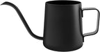 12oz/350ml Stainless Steel Plant Watering Pot,Small Watering Can for Indoor Plants,Mini Watering Can with Long Mouth & Ergonomic Handle for Indoor House Plants Flower Bonsai Outdoor Garden(Black)