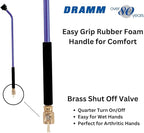 Dramm ColorMark Soft Rain Watering Spray Wand – 30” Long, Green – Lightweight & Durable with 8" Foam Grip and Brass Shut-Off Valve – Ideal for Hanging Baskets, Planters, Gardens, Shrubs & Seedbeds