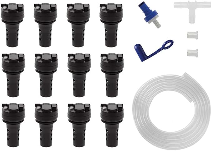 K1200B-GLFBCTB Universal 12-Cell Watering System with VB-TBU Valves, Compatible with Lead-Acid Batteries, Automatic Battery Maintenance Solution