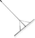 36" Head Aluminum Garden Rake,76 inch Long Handle with 37 tines,Landscape Metal Rake for Lawns,Loosening Soil,Weeding Lake