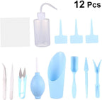 YARNOW 12Pcs Mini Gardening Tool for Succulent Plants Durable Blue Gardening Accessories for Home and Store Use Flower Growing Supplies for Enthusiasts