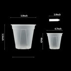 30 pcs 6/5 inch Clear Nursery pots for Plants with Saucers,5/6 inch Clear Heavy pots with Side Vents for Reporting Orchids,Aroid,Monstera, Indoor & Outdoor use