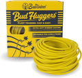 BudHuggers (Yellow) for Optimal Plant Training | 50ft (15M) | 3mm Thick Garden Wire Ties | Flexible & Durable | Rubber Plant Ties to Yield Bigger Buds, Stronger Branches & Larger Canopies