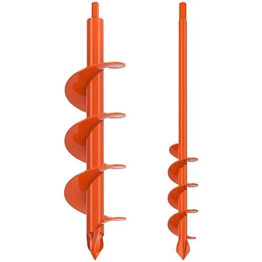 2Pcs Garden Auger Drill bit for Planting Bulb 1.6"x16", 3.5"x16" inch Heavy Duty Drill Augers for Digging Holes & Bulb Vegetable Flower Planting - Fit 3/8" Hex Cordless & Corded Drills