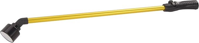 Dramm One Touch Rain Wand Watering Wand – 30 Inch Garden Watering Wand with Thumb Control Valve – Gentle Shower Spray for Plants, Flower Beds & Hanging Baskets – Yellow