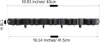 voze [2 Pack] 5 Racks and 4 Hooks Mop and Broom Holder Wall Mount, Self Adhesive Heavy Duty Broom Organizer Storage Tool Racks for Kitchen Garden Laundry Garage Black