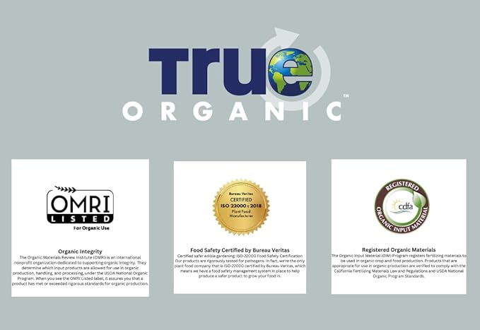 True Organic All Purpose Liquid Plant Food - Liquid Fertilizer 16oz - CDFA, OMRI Listed for Organic Gardening NPK 3-2-2