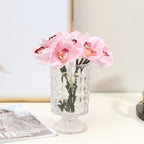 HUFFA Moisturizing Hand-Feeling Orchid Bundle Home Living Room Decoration Ornaments Fake Flower Bonsai Hand-Feeling Phalaenopsis(Purple)