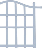Dura-Trel Melrose Vinyl Garden Trellis, Outdoor Plant Support PVC Grid, White, 35" x 75" - Wall Mount with Steel Ground Anchors for Climbing Vine, Flower, and Vegetable Plants