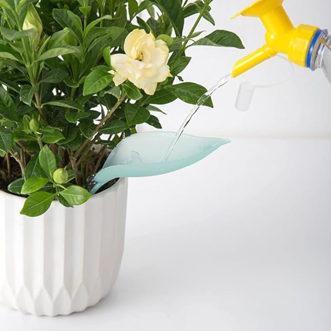 6Pcs Creative Leaf-Shaped Water Funnel Innovative Garden Plant Watering Device for Irrigation and Drainage