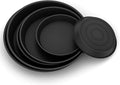 6 Pack Plant Saucer 6 8 10 Inch Plastic Plant Tray, Sturdy and Durable Flower Pot Container Accessories Plant Pot Saucers for Indoor and Outdoor (6 8 10 Inch, Black)