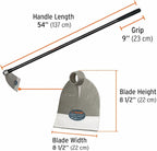 Truper Lane Hoe No. 3, 54-Inch Fiberglass Handle, 8-1/2-Inch x 8-1/2-Inch Forged Head, 2.1 lb Head Weight, Agricultural & Garden Soil Preparation Tool (Model AL-3M / 10621)