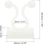 uxcell 100Pcs Plant Climbing Wall Fixture Clips, Plant Fixer Self-Adhesive Hooks Wire Fixing Supporting for Indoor Outdoor Decoration and Cable Wire Fixing (White, 8mm/0.31")