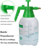 MRPAPA 3PCS Handheld Pump Sprayer, Garden Pressure Water Spray Bottle with Adjustable Brass Nozzle for Plants (2L-Green White)