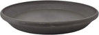 PSW Pot Collection AP35DC 14-inch Plastic/Stone/Wood Composite Plant Saucer Drip Tray – No Drainage Hole (Drillable), Indoor/Outer Water Tray, Dark Charcoal
