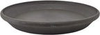 PSW Pot Collection AP25DC 10-inch Plastic/Stone/Wood Composite Plant Saucer Drip Tray – No Drainage Hole (Drillable), Indoor/Outer Water Tray, Dark Charcoal