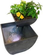 AquaSprouts Fountain: Hydroponic, Aquaponic, Water Garden Kit, Charcoal, 8 Gallons