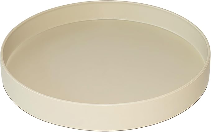 1 Pack 12 inch Plant Saucer Drip Tray, Heavy Sturdy Plastic Planter Flower Pot Drainage Tray Plate Saucers for Indoor Outdoor Garden, Plant Water Drip Trays for pots Base (12", Beige)