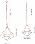 Hanging Air Plants Holders Geometric Airplant Hangers Rose Gold Tillandsia Holder Metal Pink Himmeli Metal Airfens Planter for Home Décor 4Pcs …