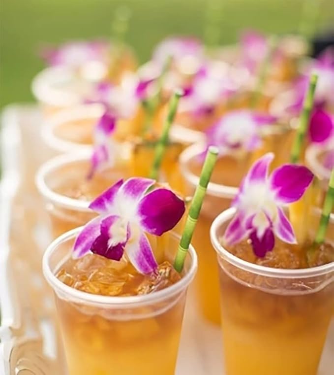 Miami Fresh Orchid Loose Bloom PERISHABLE flowers OrchidClub USA Sunne Tropical DIY lei, food & drink decoration (100 PURPLE)