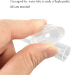 HAHIYO 25PCs 3.5X1Inch Transparent Plastic Floral Tubes Floral Water Tubes Flower Vials with Silicone Cap for Plants Fresh Flowers Arrangement Decoration Milkweed Cutting Florist Supplies
