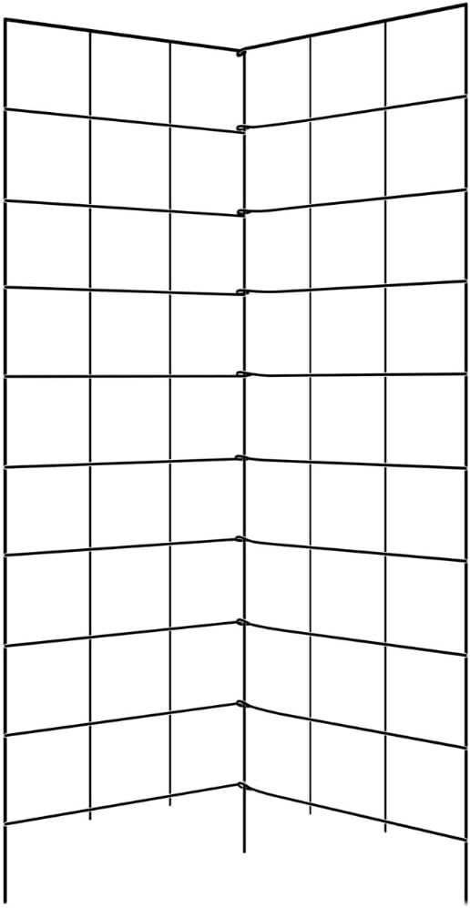 Gardener's Supply Company Two Panel Folding Trellis | Sturdy & Tall Metal Frame for Outdoor Garden Plant Support Climbing Flowers and Vegetables | 35-1/2"W x 58" H