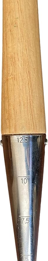 Garden Guru Steel Dibber Planter Tool for Planting Seeds & Bulbs - High Carbon Steel & Comfortable Wood Carved Handle - for Consistent Planting Flowers Tulips, Daffodils, Dahlias (4 Pack)