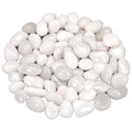 Terrarium Supplies,Virekm River Rocks Decorative Ornamental Pebbles,Garden Landscaping Stones,Gravel Filler for Home Decoration Flower Bed Fish Tank Plants Vases Succulents (1, White, 1 Pounds)