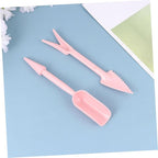 HEMOTON Succulent Planting Tool Set 20pcs (16cm Pink) Plastic Transplant Gardening Tools for Bonsai and Flowerpot Use Household Gardening Accessories