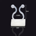 100pcs Wall Plant Clips for Climbing Plants Self Adhesive Clips Plant Hooks for Wall Fixture Clips Plastic Clips Cable Plant Holder Green&White (100, White)