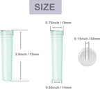 30 Pieces Floral Water Tubes 2.8 Inch Green Color Plastic Flower Vials with Caps for Flower Arrangement Decoration